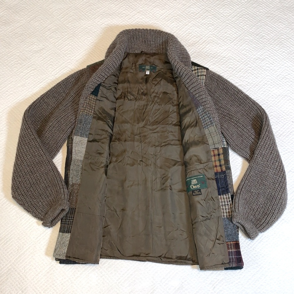 Orvis Multicolor Patchwork Shawl Collar Jacket - image 6